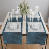 Aegean Sparkling Blume Art in der Nacht Mittelgroßer Tischläufer