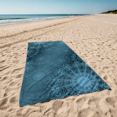 Aegean Sparkling Blume Art in der Nacht Strandtuch