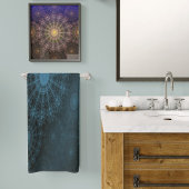 Aegean Sparkling Blume Art in der Nacht Strandtuch