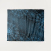 Aegean Sparkling Blume Art in der Nacht Wandteppich (Vorderseite (Horizontal))