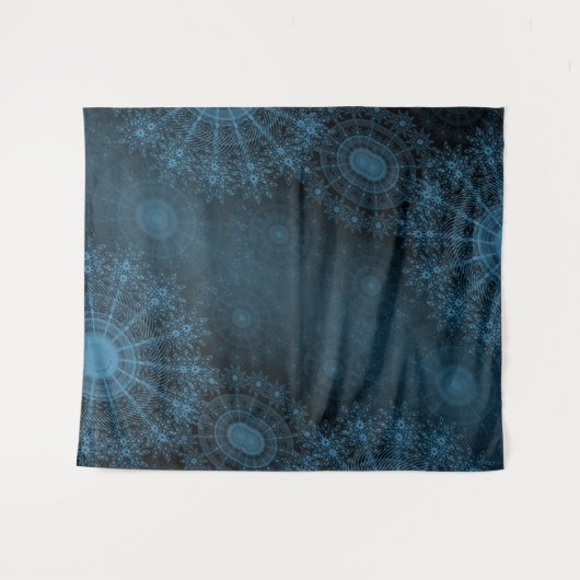 Aegean Sparkling Blume Art in der Nacht Wandteppich (Vorderseite (Horizontal))