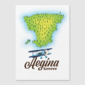 Aegina Griechenland Inselkarte Magnetkarte (Vorderseite)