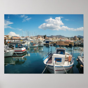 Aegina island port poster