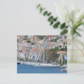 Aegina Port Postkarte (Stehend Vorderseite)