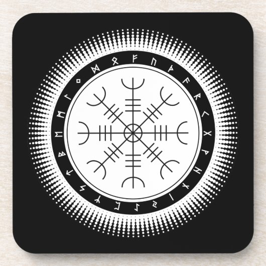 Aegishjalmr Halbton Kunststoff-Untersetzer Getränkeuntersetzer (Vorderseite)