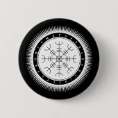 Aegishjalmr Halftone Knopf (Rund) Button (Vorderseite)