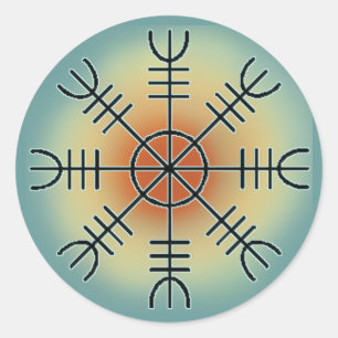 Ægishjalmr Runder Aufkleber