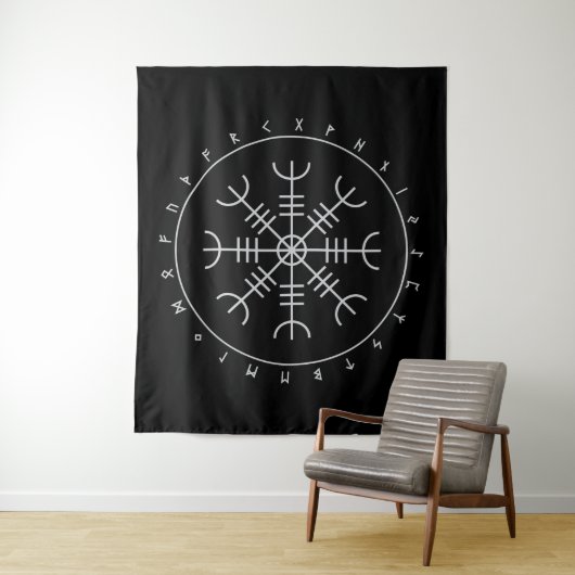 Aegishjalmr Runes Wall Tapestries Wandteppich (Beispiel)