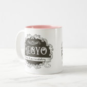 Aegyo K-Pop Koreaner 11 Unze Zwei-Ton Tasse (Vorderseite Links)