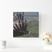 Aegypius monachus quadratische wanduhr (Zuhause)