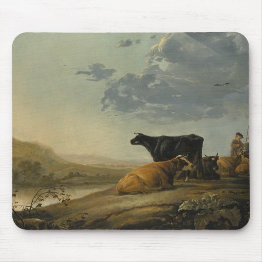 Aelbert Cuyp - Junge Herdsmen mit Kühen Mousepad (Vorne)
