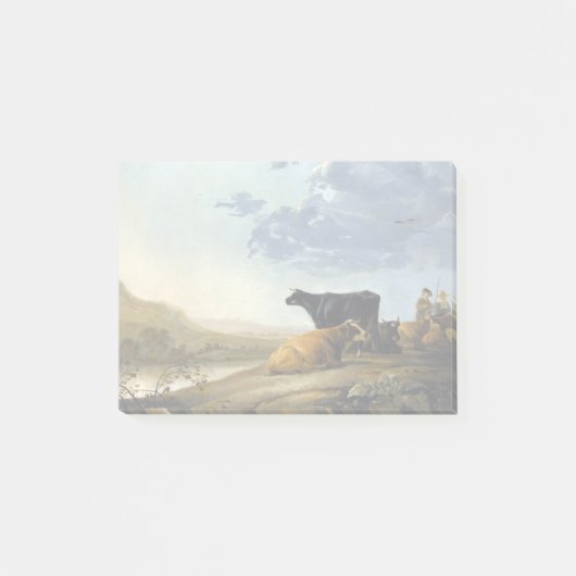 Aelbert Cuyp junge Hirte mit Kühen Post-it Klebezettel (Vorderseite)