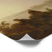 Aelbert Cuyp - Landschaft mit dem Flug nach Ägypte Poster (Ecke)