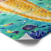 Aelia Yellow mermaid art By Renee L. Lavoie Poster (Ecke)