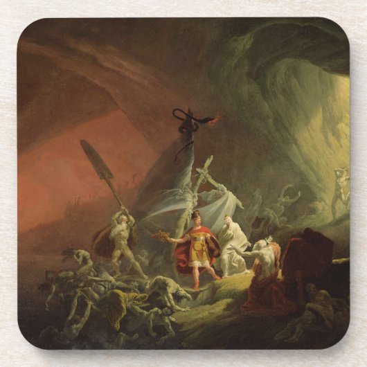 Aeneas und der Sibyl, c.1800 (Öl auf Leinwand) Getränkeuntersetzer (Vorderseite)