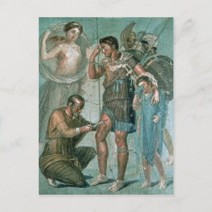 Aeneas verletzt, von Pompeji Postkarte