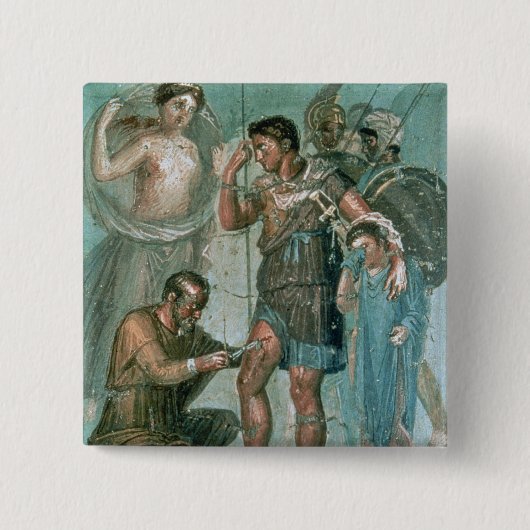 Aeneas verletzte, von Pompeji Button (Vorderseite)