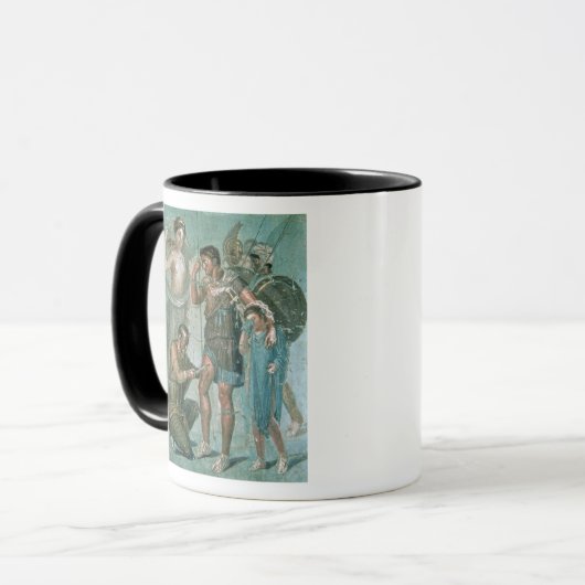 Aeneas verletzte, von Pompeji Tasse (Vorderseite Links)