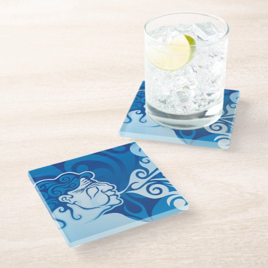 Aeolus Glasuntersetzer (Schrägansicht)