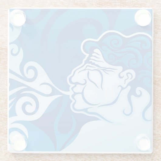 Aeolus Glasuntersetzer (Rückseite)