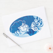 Aeolus Ovaler Aufkleber (Umschlag)