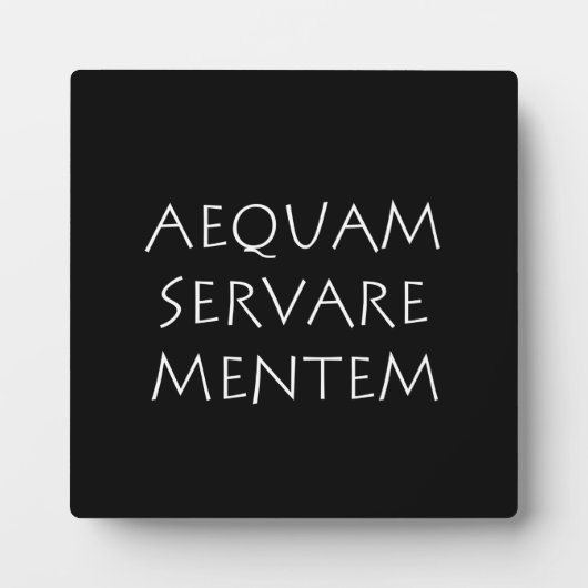 Aequam-Servarem Fotoplatte (Vorderseite)