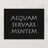 Aequam-Servarem Postkarte (Vorderseite)
