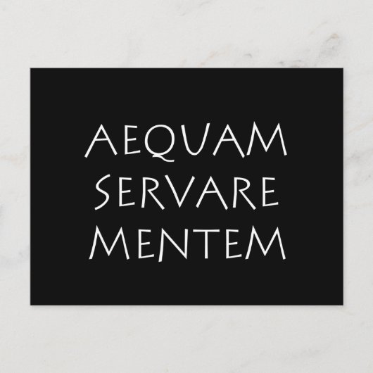 Aequam-Servarem Postkarte (Vorderseite)