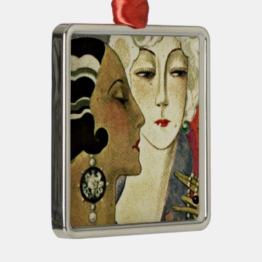 Aer Deko Ladys Silbernes Ornament (Rechts)