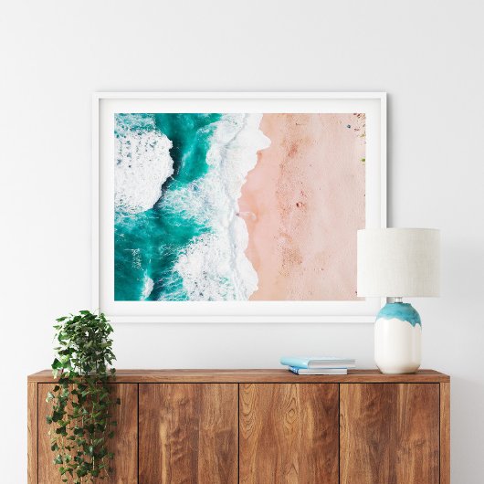 Aerial Beach Poster Print