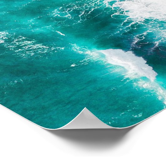 Aerial Beach Poster Print (Ecke)