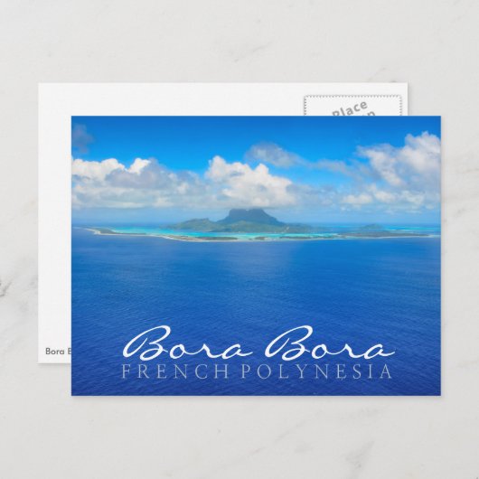 Aerial Bora Bora, Postkarte des französischen Poly (Vorne/Hinten)