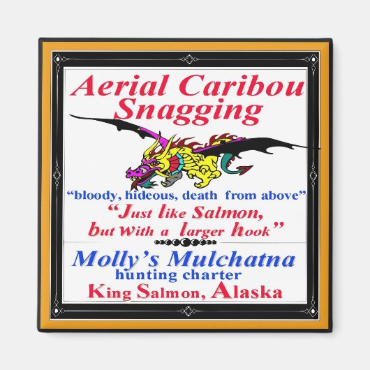 Aerial Caribbean Snagging Mulchatna Alaska Magnet (Vorne)