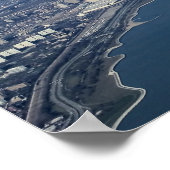 Aerial Chicago Poster (Ecke)