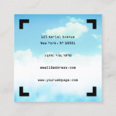 Aerial filming HUD view drone Quadratische Visitenkarte (Rückseite)