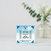 Aerial filming HUD view drone Quadratische Visitenkarte (Stehend Vorderseite)