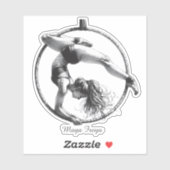 Aerial Hoop Lyra Name Aufkleber (Blatt)