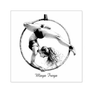 Aerial Hoop Lyra Name Gummistempel