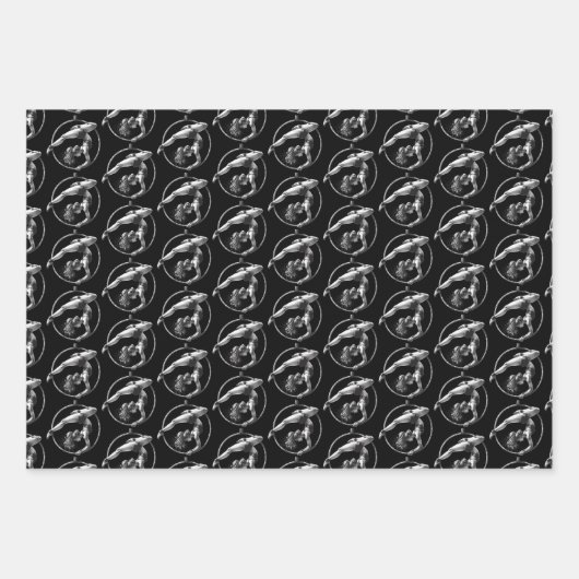 Aerial Hoop Lyra Pink Black Gray Geschenkpapier Set (Vorderseite 3)