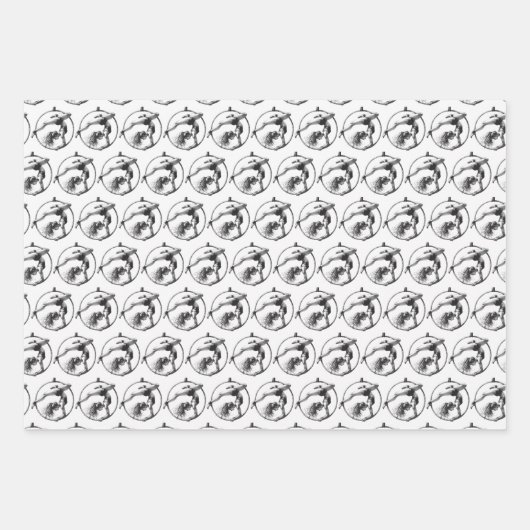 Aerial Hoop Lyra Pink Black Gray Geschenkpapier Set (Vorderseite 2)