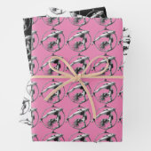 Aerial Hoop Lyra Pink Black Gray Geschenkpapier Set (Beispiel)