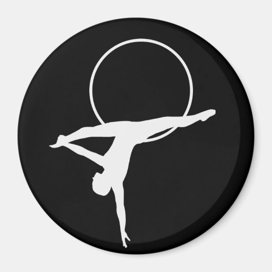 Aerial Hoop-Magnet - schwarz-weiß Magnet (Vorne)