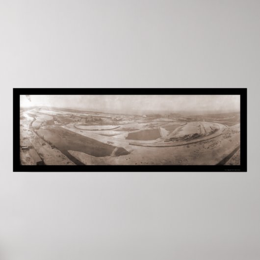 Aerial Indiana Steel Foto 1908 Poster (Vorne)