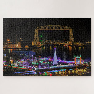 Aerial Lift Bridge und Bentleyville Minnesota Puzzle