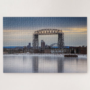 Aerial Lift Bridge und eisige Spiegelung Minnesota Puzzle