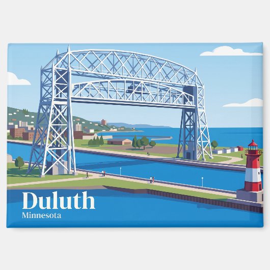 Aerial Lift Bridge USA Magnet (Vorderseite)