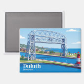 Aerial Lift Bridge USA Magnet (Vorderseite/Rückseite)