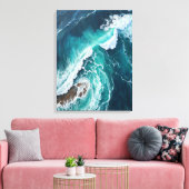 Aerial Ocean Waves Leinwanddruck (Insitu (Wohnzimmer))