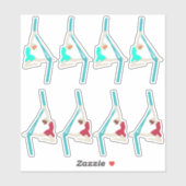 Aerial Silks Aufkleber (Blatt)