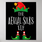 Aerial Silks Elf Shirt Family Matching Pajamas Chr Poster (Vorne)
